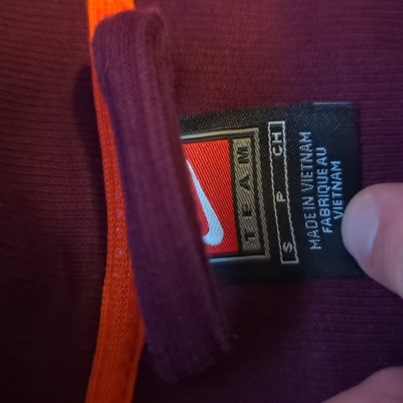 Vintage Nike Virginia Tech quarter zip fleece pullover with front pockets Small - Picture 3 of 6